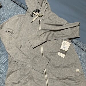 VUORI full zip hooded gray jacket - NWT